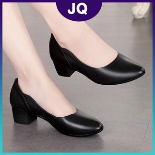 JQ 36-40 SHUTA Women's Black heels shoes office work shoes fashion style