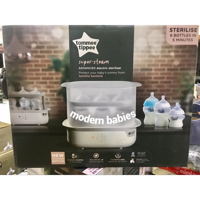 tommee tippee super steam advanced electric steriliser