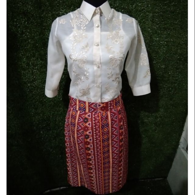 filipiniana wrap around skirt