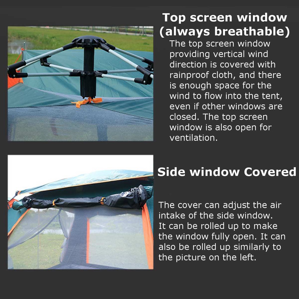 GOTURE Automatic 5-7 Person Tent Portable Outdoor Tent Foldable Camping Family Tent - Image 6