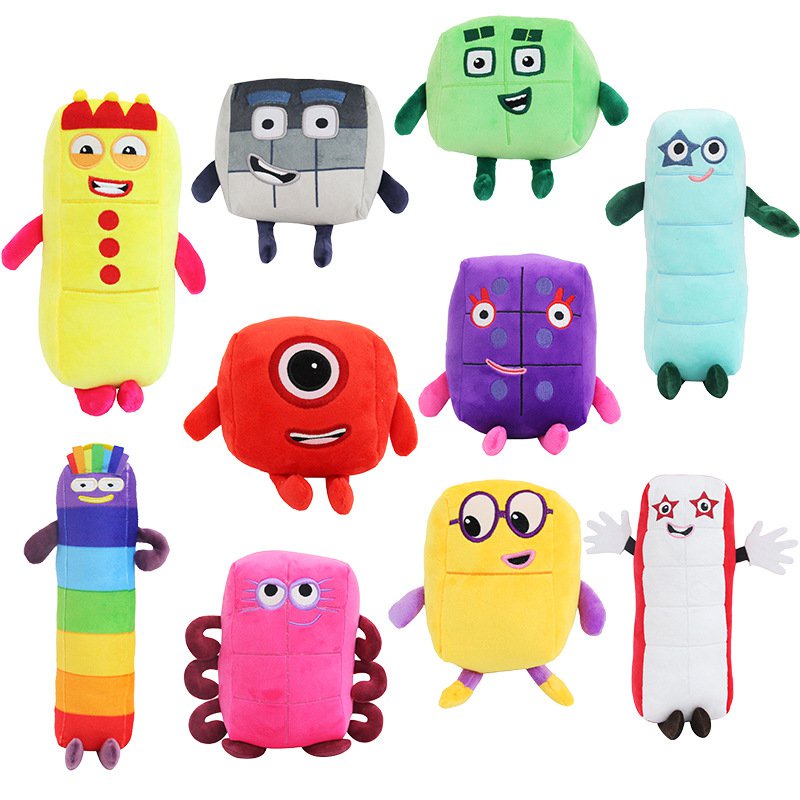 T5BB New Cartoon Numberblocks Plush Doll Educational Stuffed Number ...