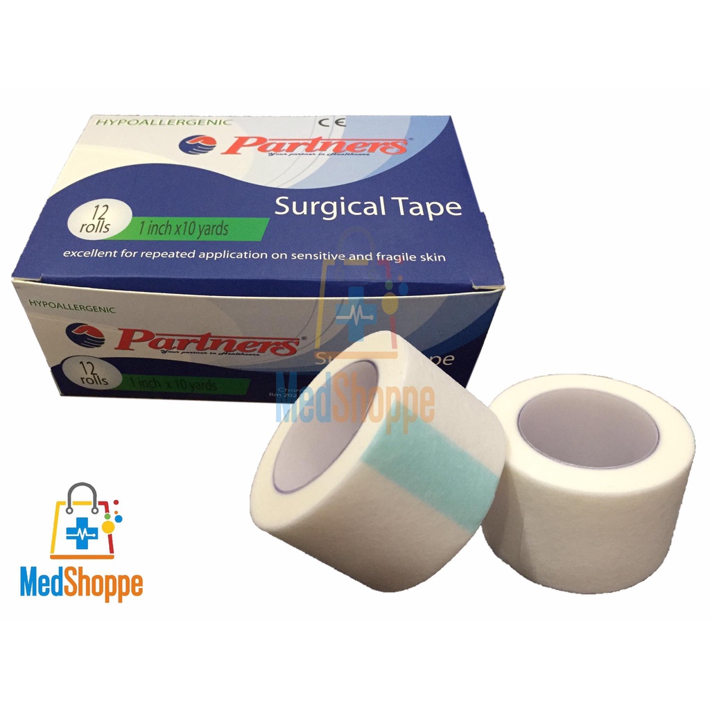 Surgical Tape 1inch x 10 yards & 1 inch x 5 yards (12 rolls/bx ...