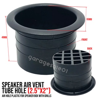 ⚡2.5”X2” Speaker Air Vent tube hole Air Hole Plastic for Speaker Box w/ Grills⚡