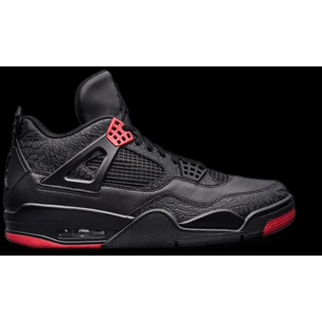 black grey and red jordan 4