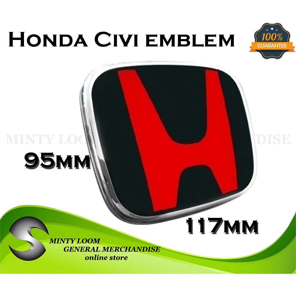Honda Logo Style Red Emblem S5t E11 Shopee Philippines