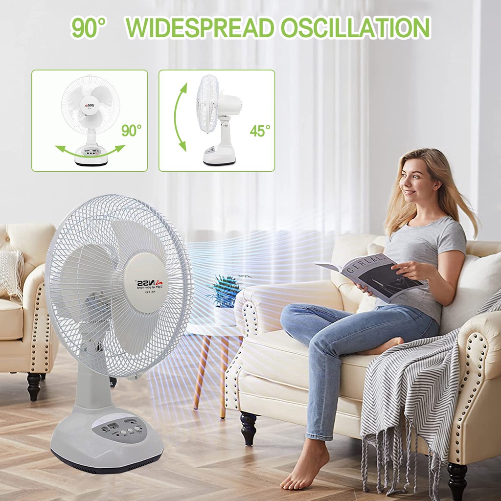 NSS Solar electric fan Rechargeable solar fan with panel solar electricfan with emergency light - Image 6