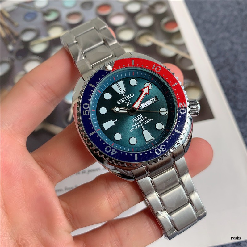 100% Original】∈Seiko PADI Men Quartz Watch Luminous Calendar | Shopee  Philippines