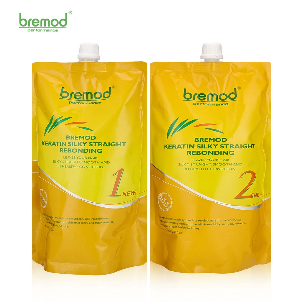 Bremod Rebonding Set 800ml Keratin Silky Straight Hair Styling Dressing ...