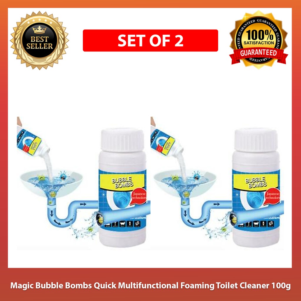 set of 2 Magic Bubble Bombs Quick Multifunctional Foaming Toilet