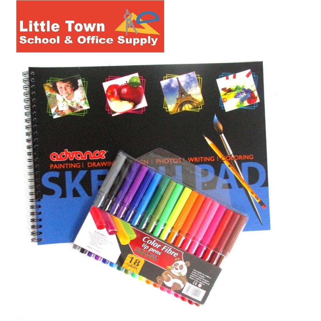 Set Advance Sketch pad 9x12 inches 25 Sheets and 12 color Shopee Philippines