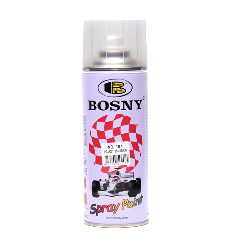 Bosny 191 Flat Clear Spray Paint 400CC Shopee Philippines