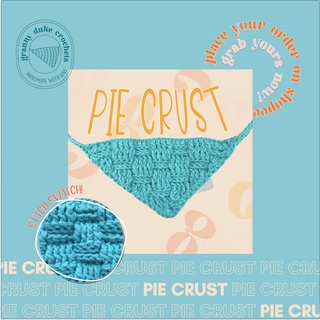 Pie Crust - GDC Dog Bandanas (customizable crochet pet scarfs for small, medium, large cats and dogs