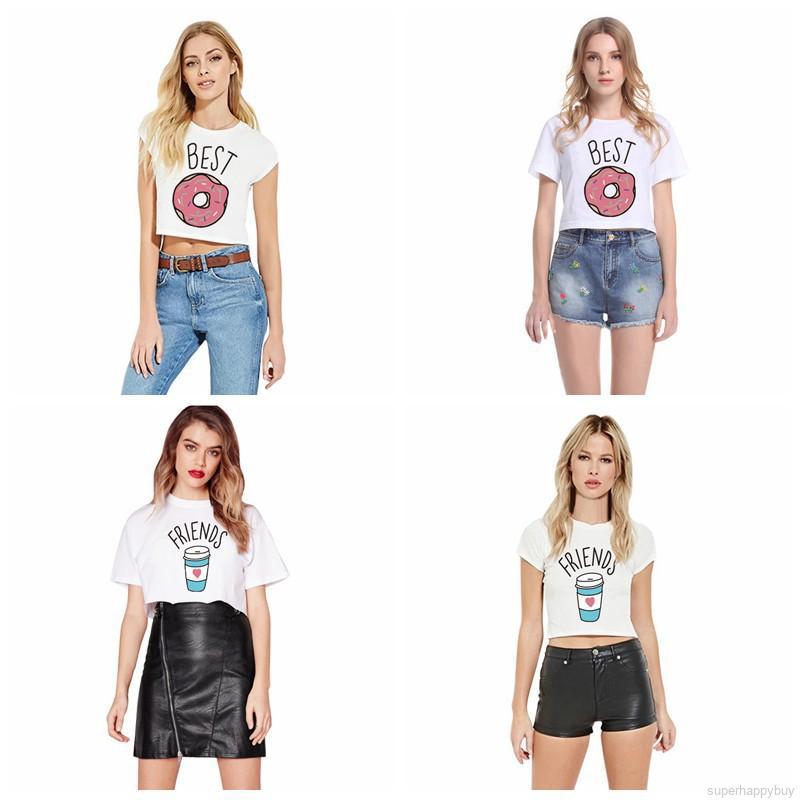 Women Summer Fashion Casual Short Crop  Tops  T Shirts Best 