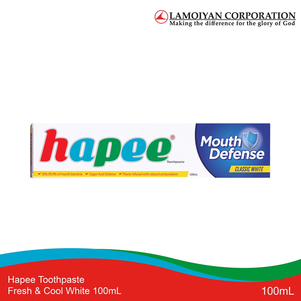 Hapee Toothpaste Fresh and Cool White 100mL Shopee Philippines