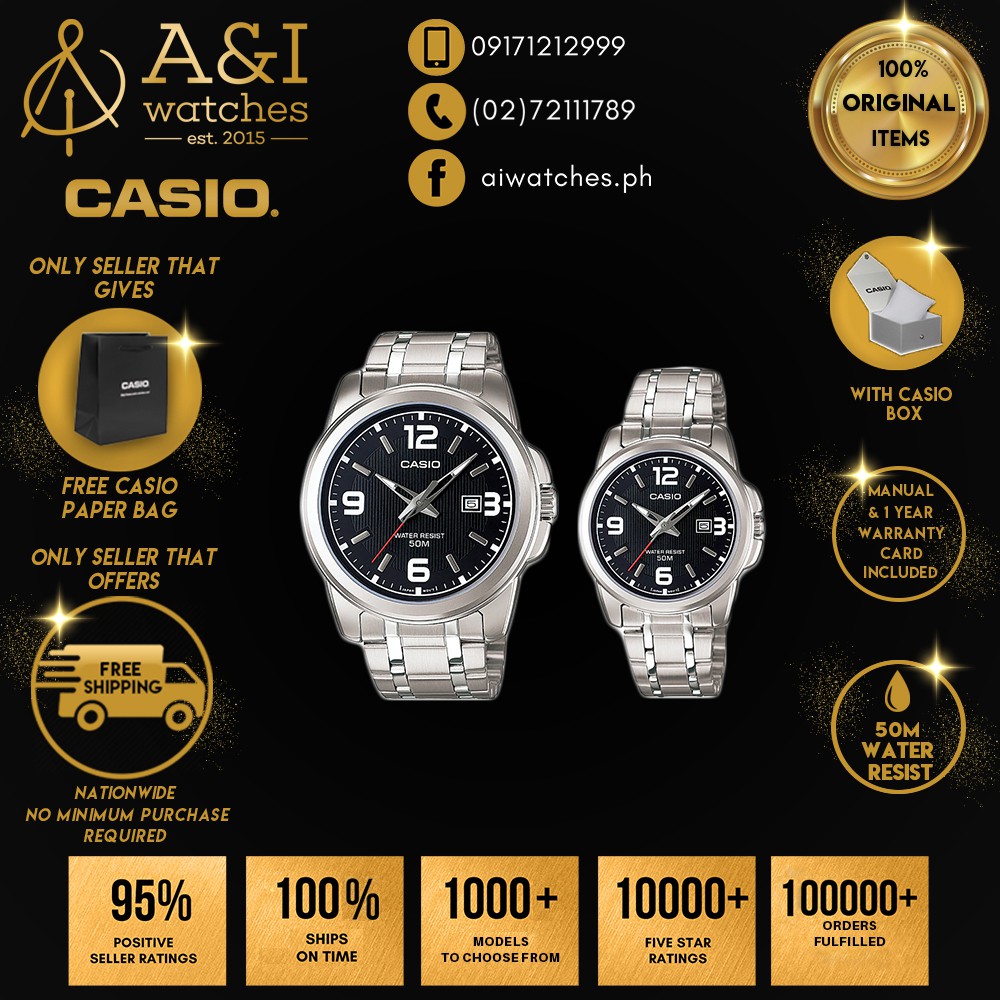 casio quartz water resist 50m price