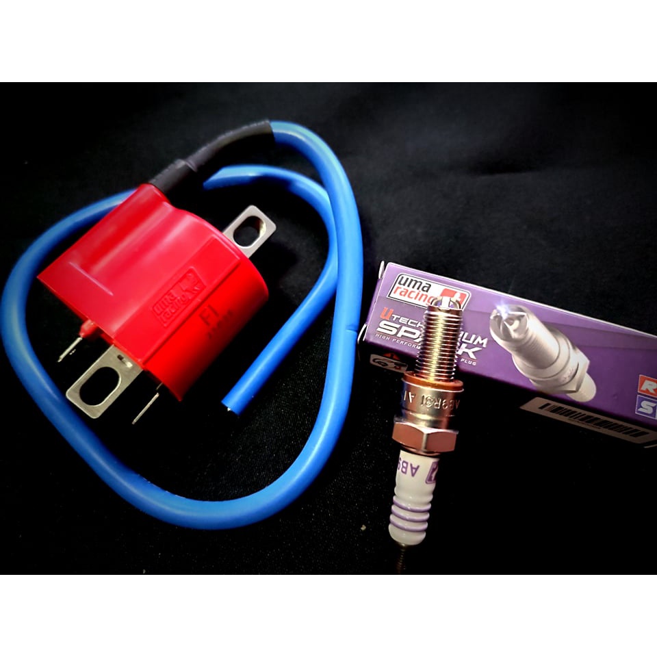 UMA IGNITION COIL (FI) WITH SPARK PLUG LONG TIP AB9R31 RAIDER 150