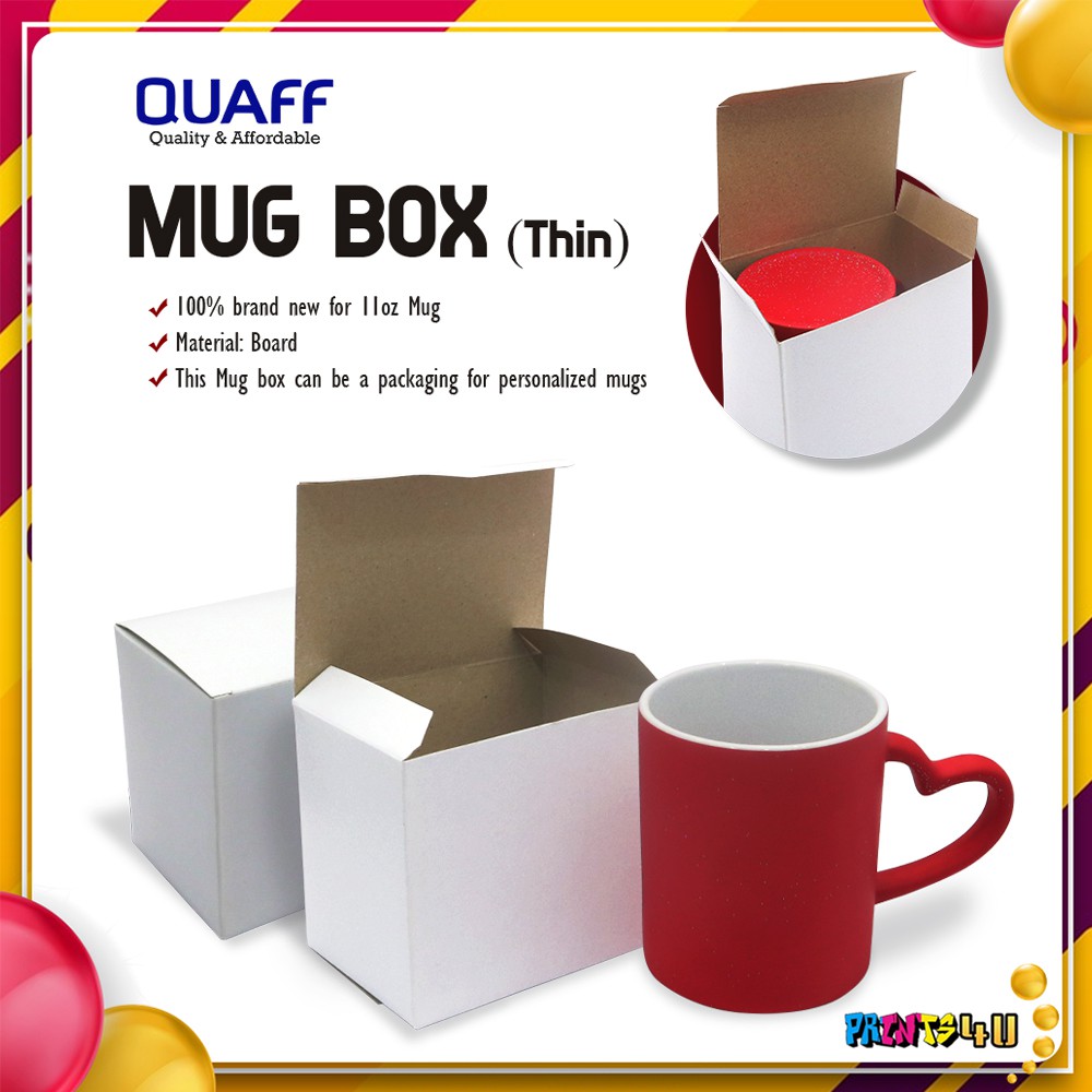 White Mug Box Not Corrugated 50pcs Shopee Philippines 