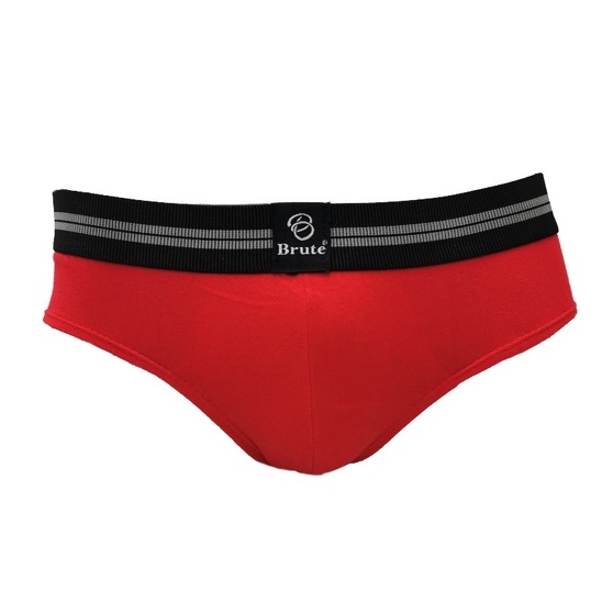 Brute Premium Modal Hipster Briefs Bright Red (Single) Shopee