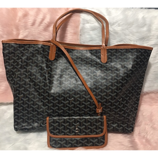 goyard black and tan tote