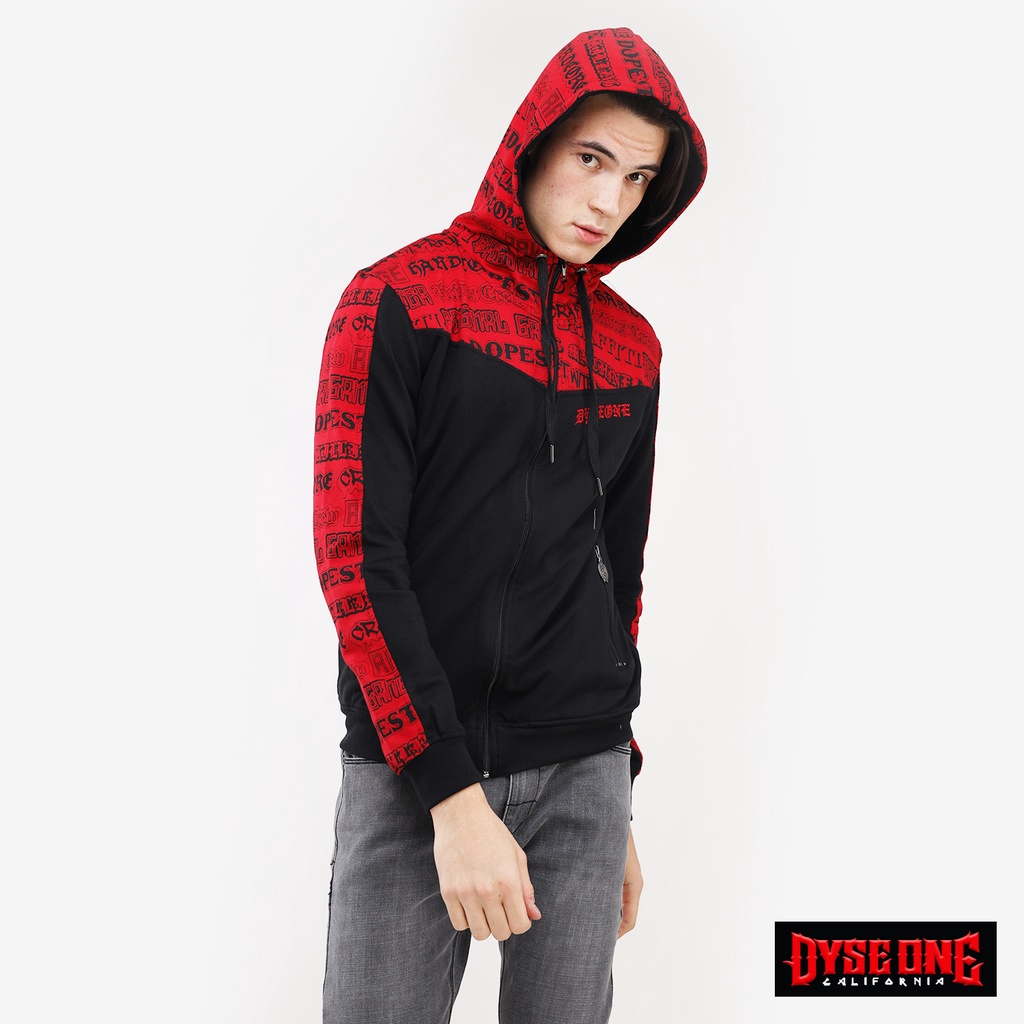Dyse One Hooded Jacket Regular Fit DBT15A-0025 (Black/Red) | Shopee ...