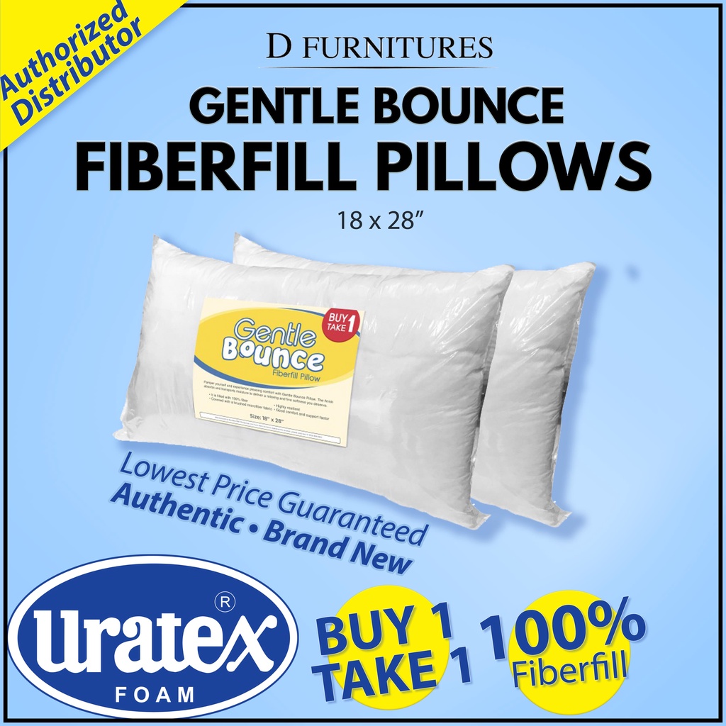2022Uratex Gentle Bounce Buy 1 Take 1 Fiberfill Pillows Covered with