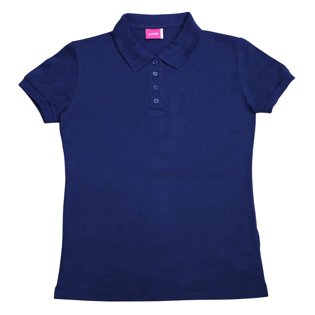 navy blue polo shirts womens