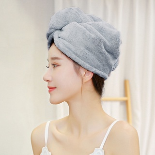 LOCAUPIN Plain Absorbent Fast Drying Hair Cap Soft Shower Towel Bath Headband Turban Wrap For Women #4