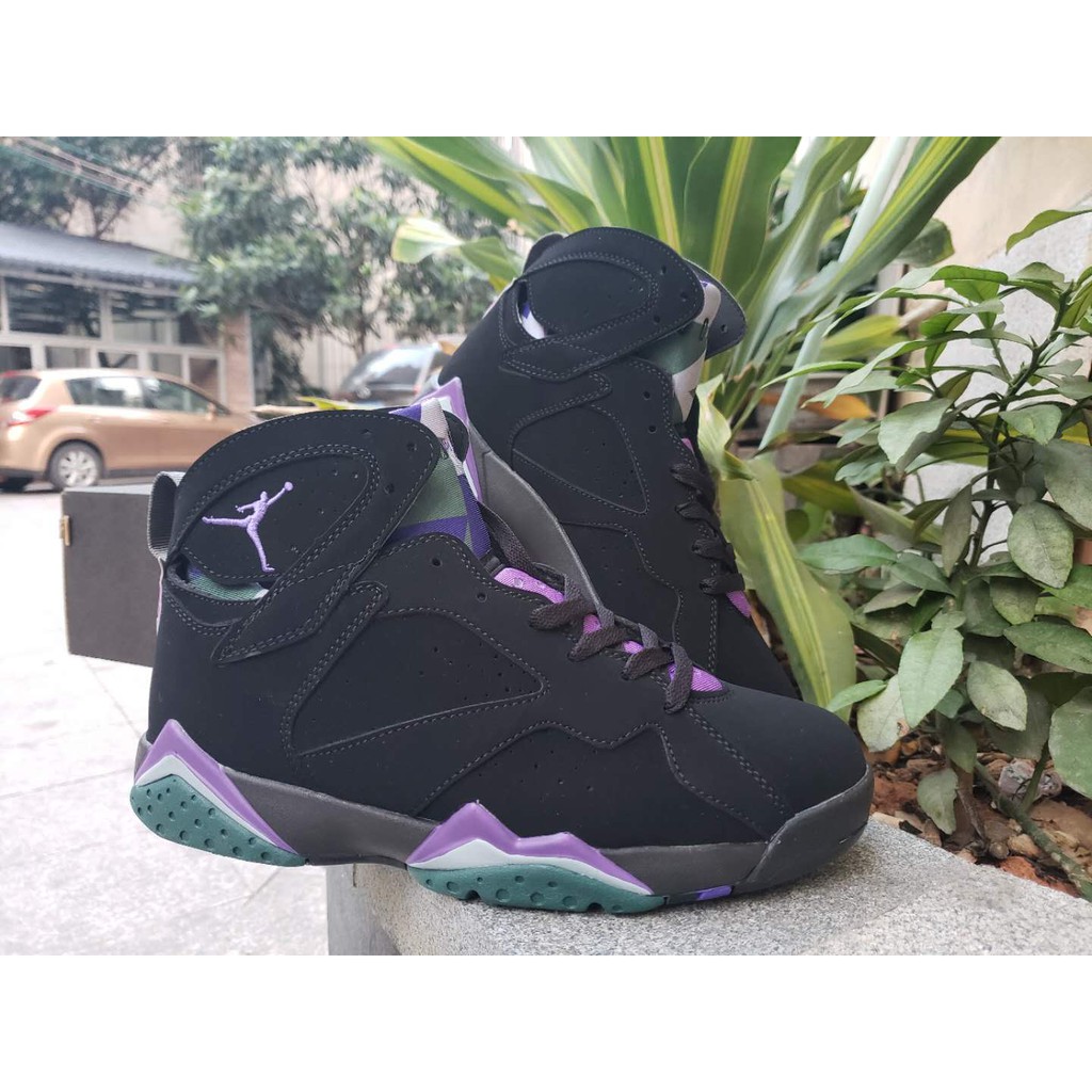 purple and black jordan 7