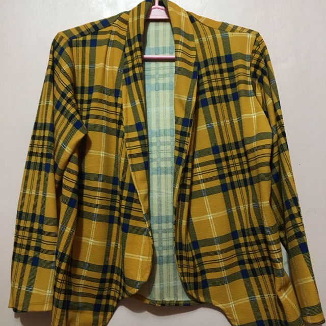 yellow shorts and blazer