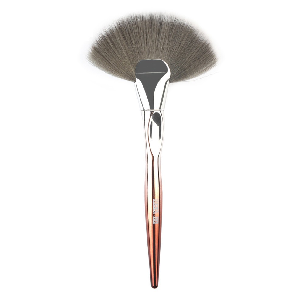 fan makeup brush