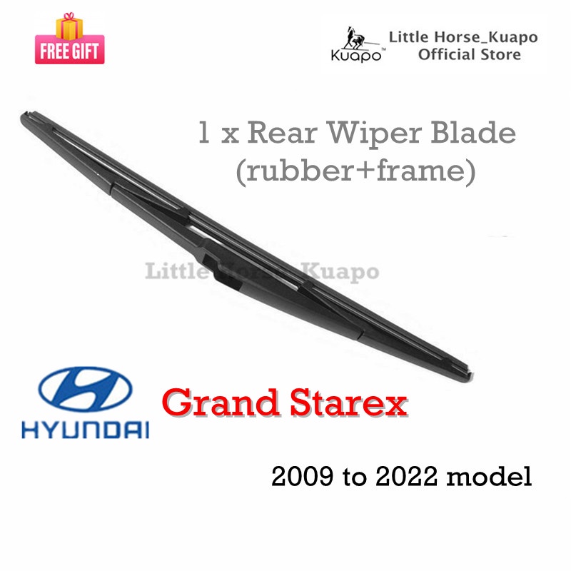 X AUTOHAUX 355mm 14 Car Rear Windshield Wiper Blade Arm Set for 11-17 Hyundai H-1 