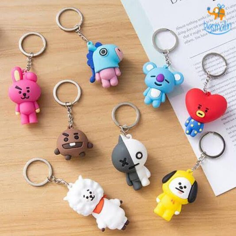 BTS BT21 Kpop Keychain Rubber Small | Shopee Philippines