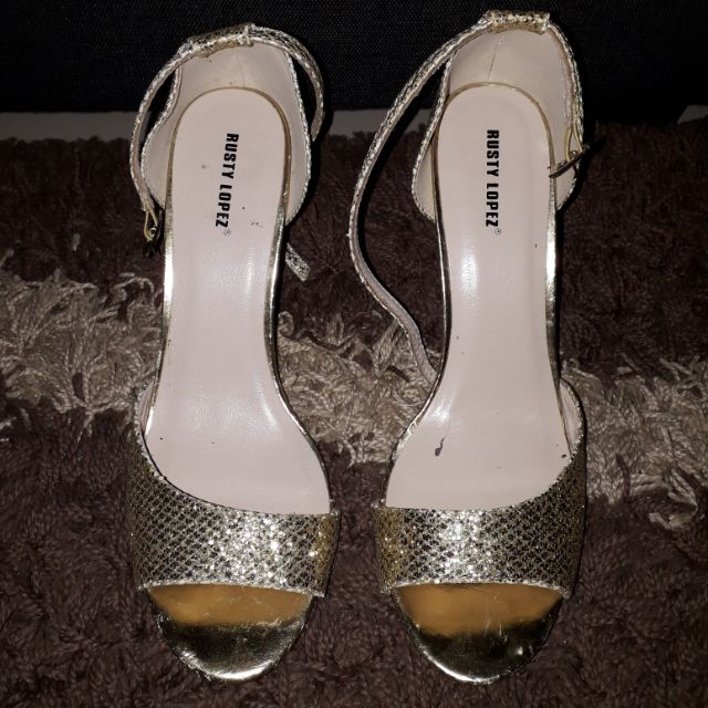 rusty gold heels
