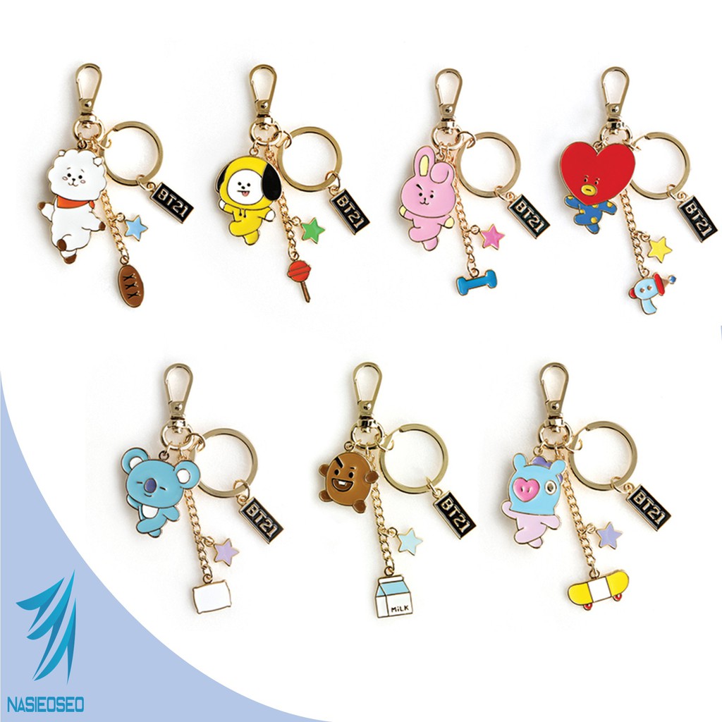 BTS BT21 Official Authentic Product Metal Keyring Keychain Shopee Philippines