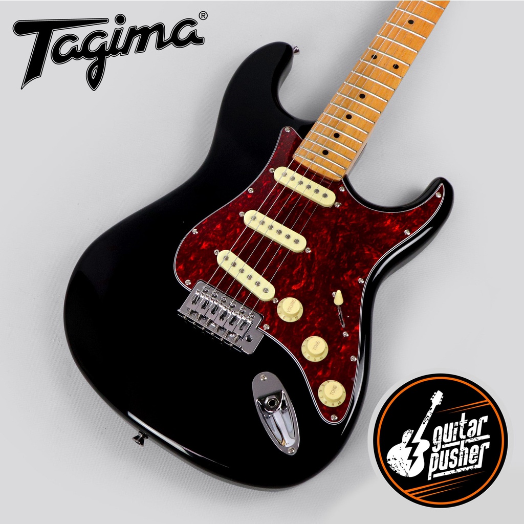 White Vintage Tagima TG-530 Woodstock Series Strat Style Electric Guitar 