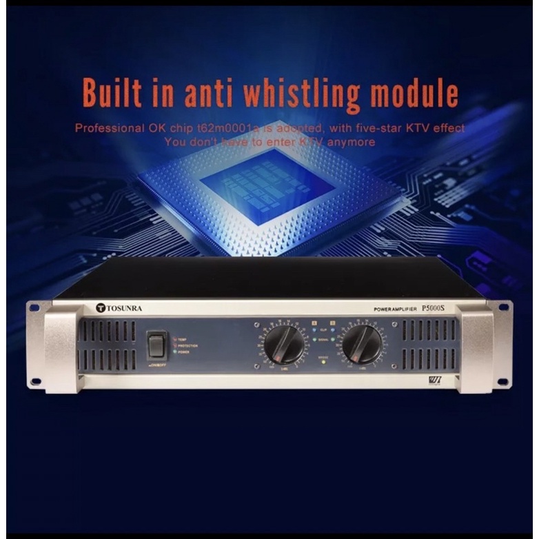 Tosunra Power Amplifier 650wx2 8ohms/850wx2 4ohms/ 1200watts 8ohms