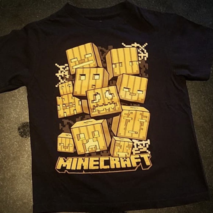 Minecraft Roblox Gold T Shirt Roblox Minecraft Tshirt Roblox Minecraft Shirt Children S T Shirt Shopee Philippines - roblox minecraft shirt