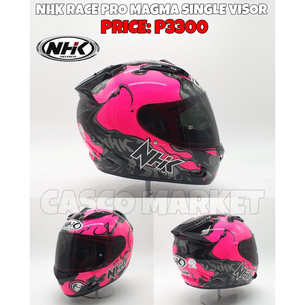 Nhk Race Pro Magma Smoke Visor Helmet Shopee Philippines