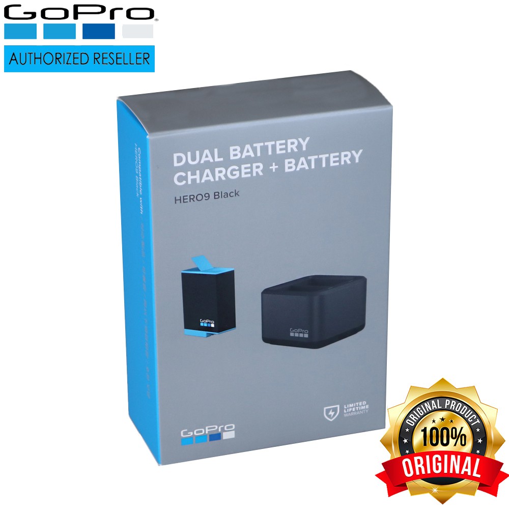GoPro Dual Battery Chager + Battery for GoPro Hero 10 and Hero 9