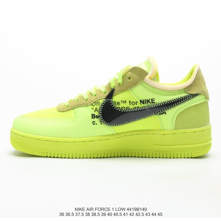 nike air force 1 x off white green