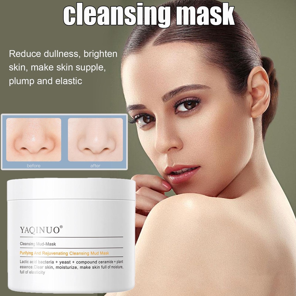 YAQINUO Volcanic Mud Mask White Mud Mask Deep Pore Cleansing Remove
