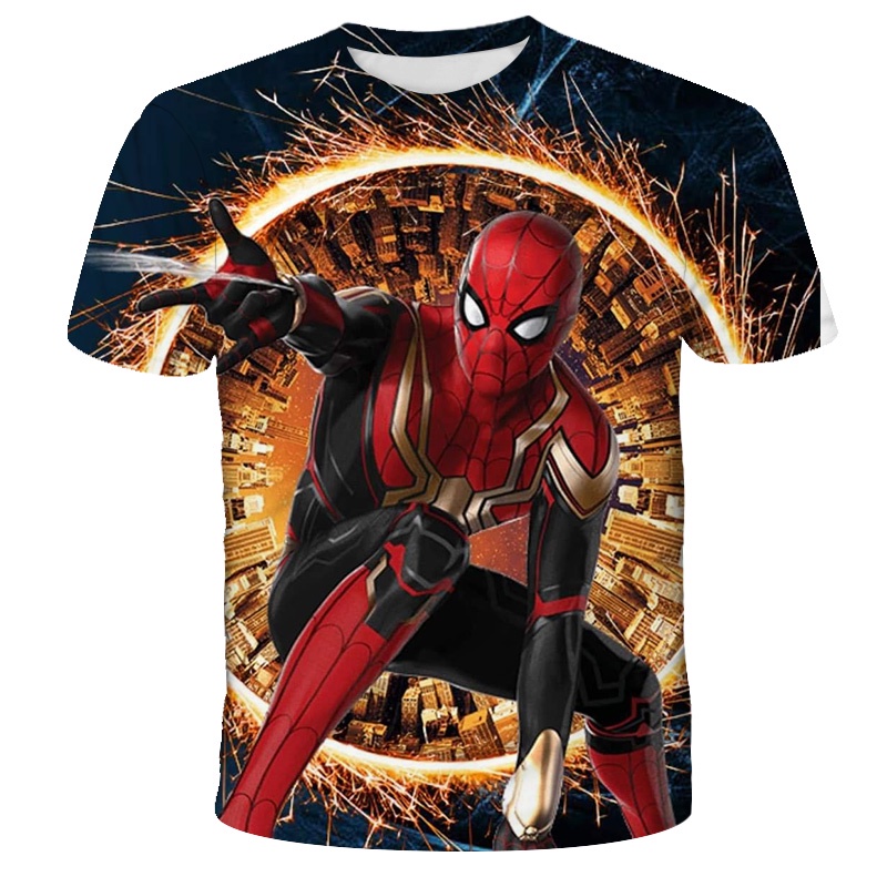 spiderman Baby T Shirt Cartoon Baby Kids Boys Girls Children Short