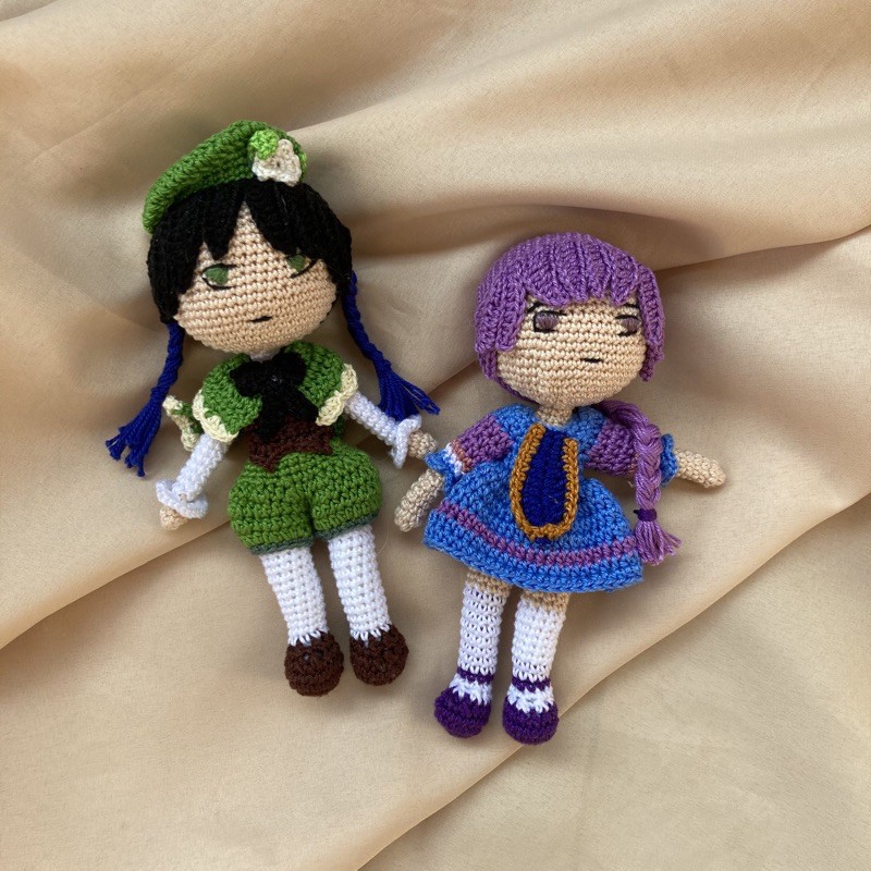 Crochet Genshin Impact Dolls (Qiqi, Venti, Do hutao, Childe, Eula