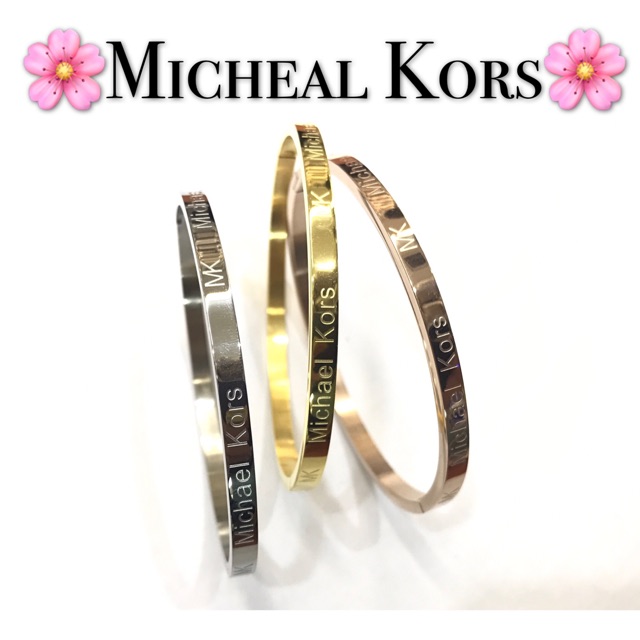 michael kors silver bangle bracelet