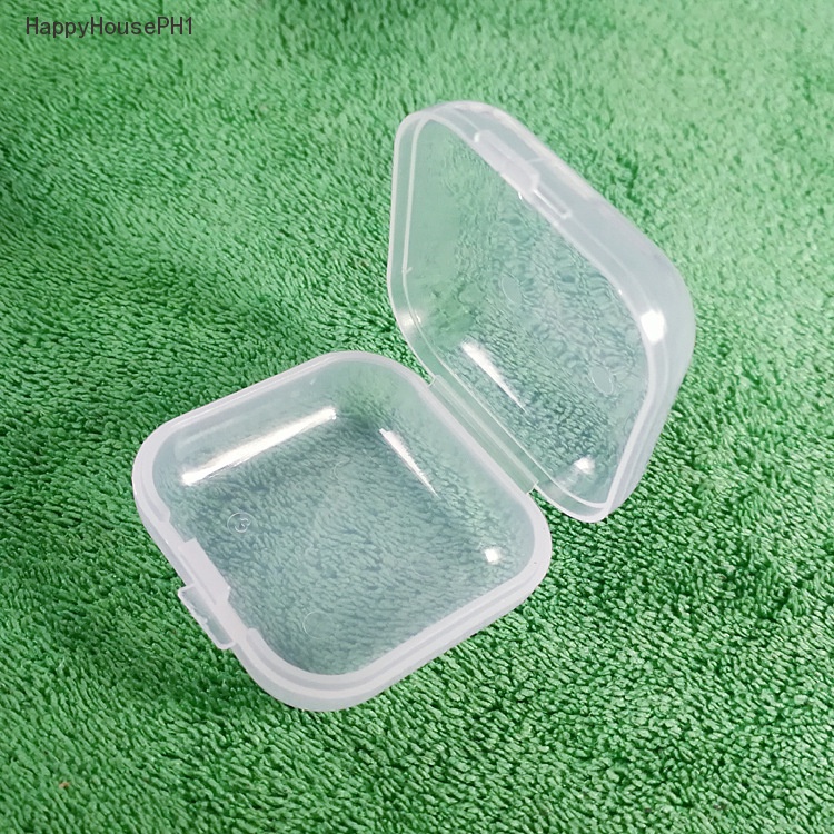 Mini Storage Ear Plug Box Plastic Box Jewelry Square Plastic Small Storage Box
