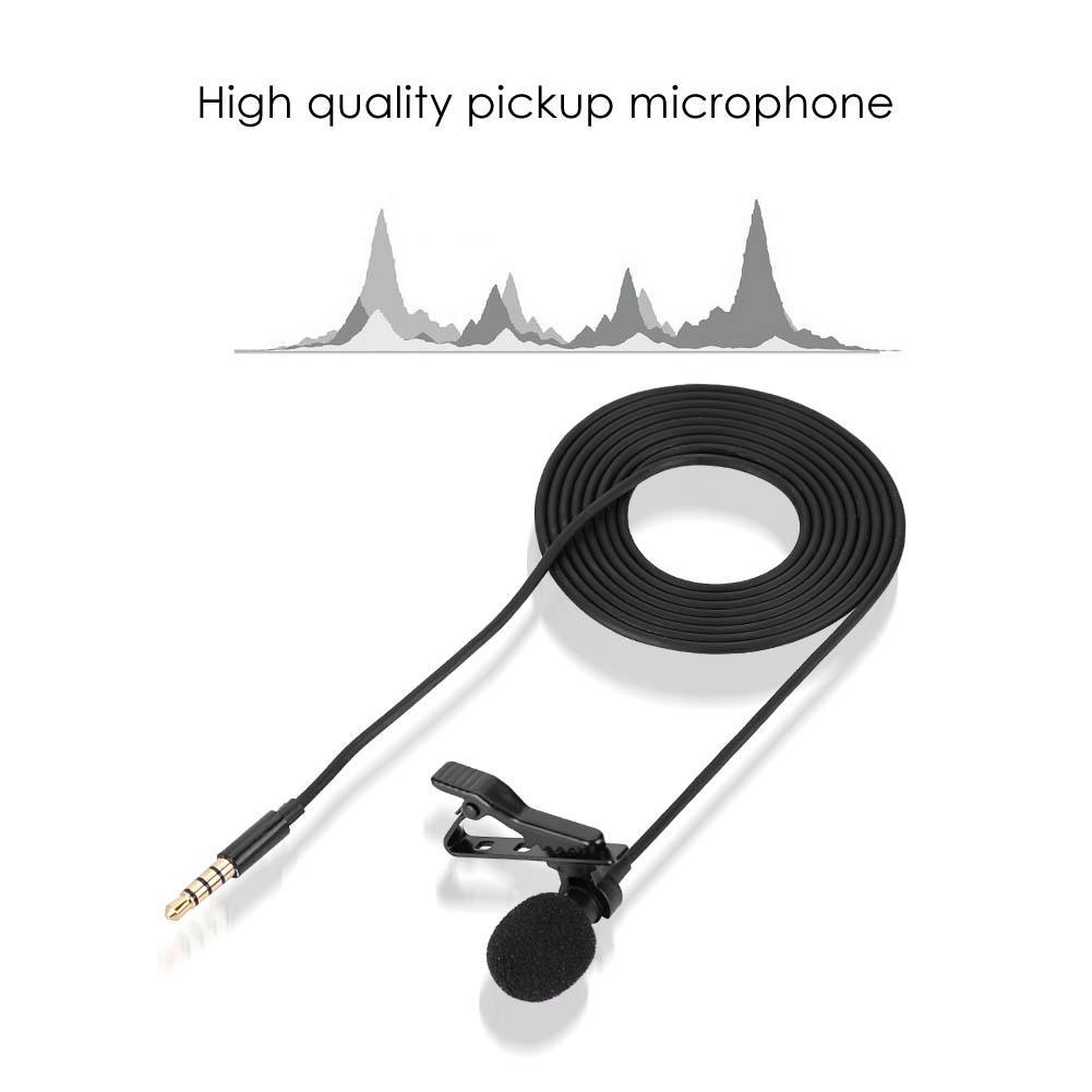 Bamaxis Lapel Microphone Condenser Mic for iPhone & Android 3.5mm Clip
