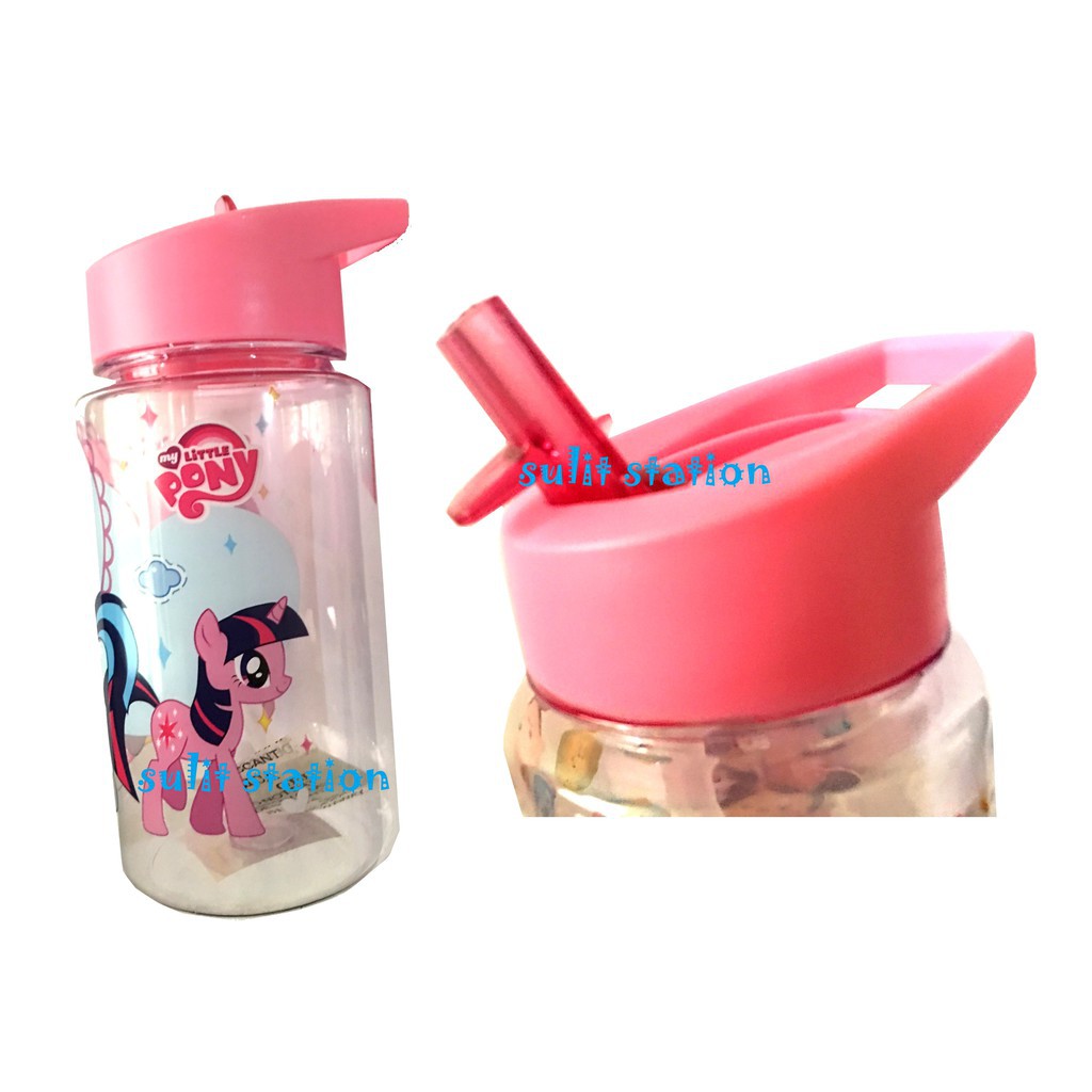 tumbler with straw MLP MY LITTLE PONY UNICORN DRINKING WATER BOTTLE JUG TUMBLER with STRAW