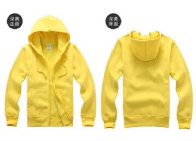 yellow zip up sweater