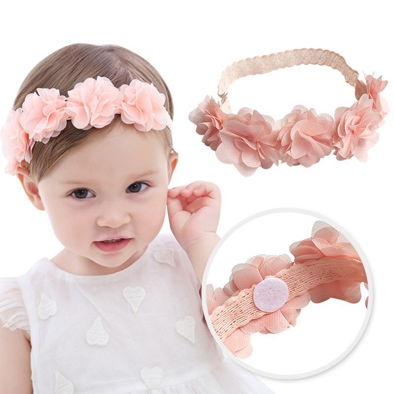 pink flower headband for baby