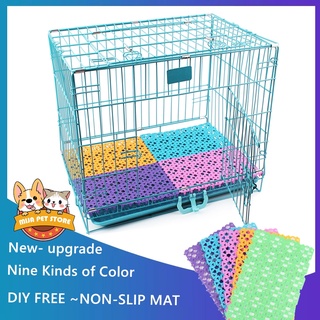 【Nine color】Multifunctional Splicing Plastic Mat Pet Dog Cat Pad Mesh Mat Bathroom Non-slip Mats Pad